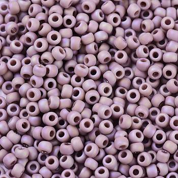 TOHO Round Seed Beads, Japanese Seed Beads, (412F) Purple Opaque Rainbow Matte, 11/0, 2.2mm, Hole: 0.8mm, about 1110pcs/10g
