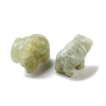 Natural New Jade Carved Figurines, for Home Office Desktop Decoration, Hippos, 11.5~14x22~24x17~19mm