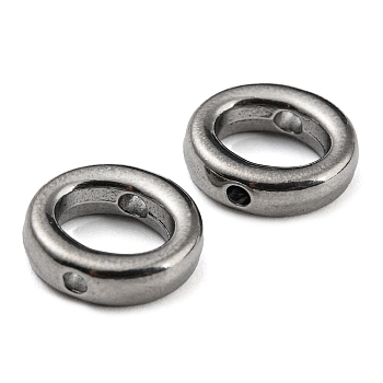 316 Surgical Stainless Steel Bead Frame, Rings, Stainless Steel Color, 10x11x3mm, Hole: 1.2mm