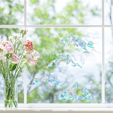 16 Sheets Waterproof PVC Colored Laser Stained Window Film Static Stickers(DIY-WH0314-083)-7