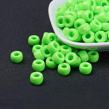 9mm Green Barrel Acrylic Beads
