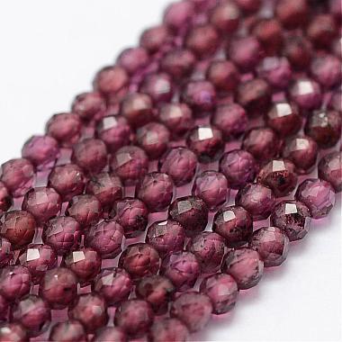2mm Purple Round Garnet Beads