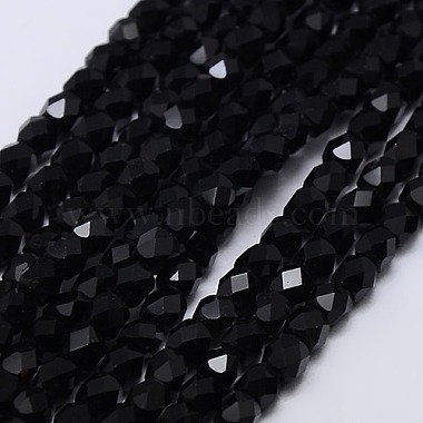 3mm Black Oval Glass Beads