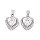 Brass Micro Pave Clear Cubic Zirconia Charms(KK-E068-VC432)-2