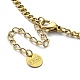 Ion Plating(IP) 304 Stainless Steel Curb & Dapped Chains Layered Necklaces(NJEW-C012-02G)-3