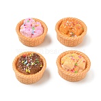 Opaque Resin Cabochons, Basket, Mixed Color, 26~27.5x17.5mm(RESI-A055-01)