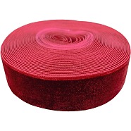 Single Face Velvet Ribbon, Ribbon for Bowknot, Flower, Gift Decoration, FireBrick, 1 inch(25mm), about 10.94 Yards(10m)/Roll(PW-WGEB54B-13)