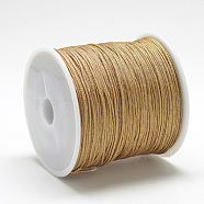 Nylon Thread, Chinese Knotting Cord, Dark Goldenrod, 0.8mm, about 109.36 yards(100m)/roll(NWIR-Q008A-160)