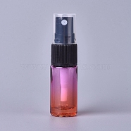 5ml Gradient Color Glass Spray Bottles, with PP Plastic Fine Mist Sprayer & Dust Cap, Colorful, 2-7/8x3/4 inch(7.4x2cm), Capacity: 5ml(0.17 fl. oz).(MRMJ-WH0059-12A)