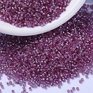 MIYUKI Delica Beads, Cylinder, Japanese Seed Beads, 11/0, (DB2156) Duracoat Silver Lined Dyed Orchid, 1.3x1.6mm, Hole: 0.8mm, about 10000pcs/bag, 50g/bag(SEED-X0054-DB2156)