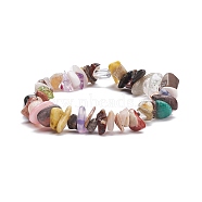 Natural & Synthetic Mixed Chips Beads Stretch Bracelet for Women, Inner Diameter: 1-7/8~2 inch(4.8~5cm)(BJEW-AL00003-07)