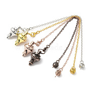 Brass Dowsing Pendulum Pendants, Cadmium Free & Lead Free, Cone, Mixed Color, 203mm, Hole: 1.8mm(KK-R142-01)