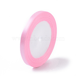 Breast Cancer Pink Awareness Ribbon Making Materials Satin Ribbon for Wedding Decoration, Lt. Pink, 25yards/roll(22.86m/roll)(X-RC6mmY004)