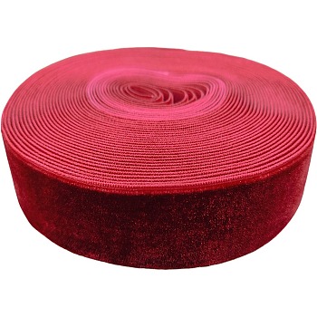 Single Face Velvet Ribbon, Ribbon for Bowknot, Flower, Gift Decoration, FireBrick, 1 inch(25mm), about 10.94 Yards(10m)/Roll