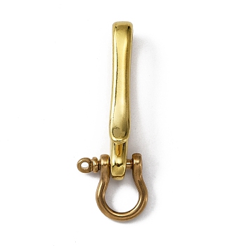 U-Shaped Brass Key Hook Shanckle Clasps, for Wallet Chain, Key Chain Clasp, Pocket Clip, Golden, 75x20x15mm