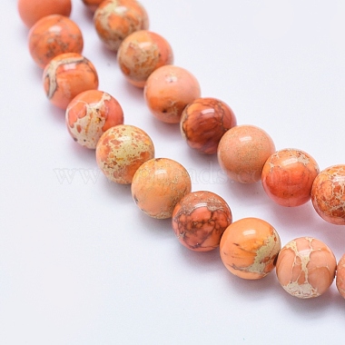 Natural Imperial Jasper Beads Strands(G-A175B-8mm-07)-3
