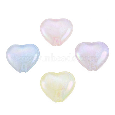 Rainbow Iridescent Plating Acrylic Beads(OACR-N010-075)-2