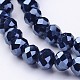 Full Plated Faceted Rondelle Electroplate Glass Beads Strands(GLAA-A024D-FP02)-1