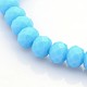 Faceted Opaque Solid Color Crystal Glass Rondelle Beads Stretch Bracelets(BJEW-F072-06)-2