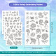 4 Sheets 11.6x8.2 Inch Stick and Stitch Embroidery Patterns(DIY-WH0455-052)-2