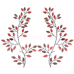 Iron Leaves Branch  Wall Decorations, Red, 179x299x1mm, Hole: 5mm(AJEW-WH0513-30B)