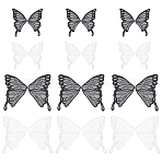 12Pcs 4 Styles Polyester Butterfly Wings, Ornament Accessories, Mixed Color, 190~320x110~180x0.5~0.8mm, 3pcs/style(FIND-FG0005-18)
