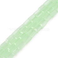 Imitation Jade Glass Beads Strands, Rectangle, Aquamarine, 4~5x2~3x2~3mm, Hole: 0.9mm, about 93~103pcs/strand, 17.32 inch~19.09 inch(44~48.5cm)(GLAA-N052-03-B04)