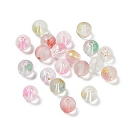 Frosted Glass Beads, Round, Mixed Color, 10x9.5mm, Hole: 1.5mm, about 803pcs/1000g(GLAA-P029-07B)