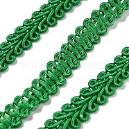 Polyester Braided Lace Trim, Sewing Centipede Lace Ribbon, for Clothes Accessories and Curtains Accessories, Green, 1/4 inch(8mm)(OCOR-XCP0002-55)