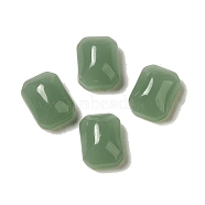 Glass Cabochons, Imitation Gemstone, Rectangle, Medium Sea Green, 8x6x3.5mm(GLAA-B017-01B)