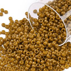 MIYUKI Round Rocailles Beads, Japanese Seed Beads, 15/0, (RR4460) Duracoat Dyed Opaque Toast, 1.5mm, Hole: 0.7mm, about 5555pcs/10g(X-SEED-G009-RR4460)