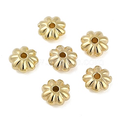 CCB Plastic Beads, Flower, Golden, 7.5x8x3.5mm, Hole: 1.5mm(CCB-G020-03G)