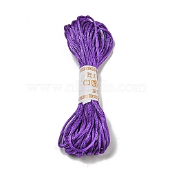 Polyester Embroidery Floss, Cross Stitch Threads, Purple, 2mm, 10m/bundle(OCOR-C005-B05)