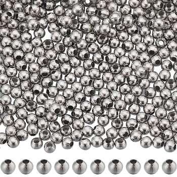 304 Stainless Steel Round Seamed Beads, for Jewelry Craft Making, Stainless Steel Color, 2x2mm, Hole: 0.8mm, 3000pcs/box