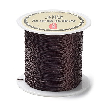 3-Ply Round Nylon Thread, with Spool, Coffee, 0.2mm, about 109.36 Yards(100m)/Roll