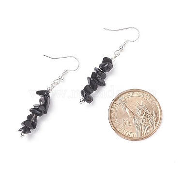 Natural Obsidian Chips Beaded Jewelry Set(X-SJEW-JS01232-01)-8