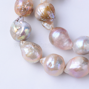 Natural Baroque Pearl Keshi Pearl Beads Strands(PEAR-S010-34)-2