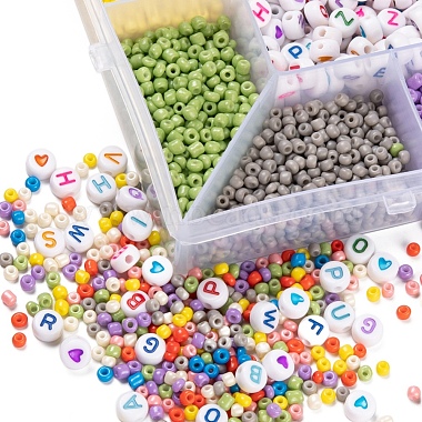 DIY Letter & Seed Beads Bracelet Making Kit(DIY-YW0004-87)-4