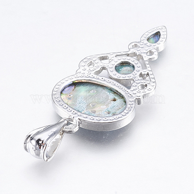 Abalone Shell/Paua Shell Pendants(X-SSHEL-P014-18)-2