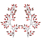 d&eacute;corations murales en branches de feuilles de fer(AJEW-WH0513-30B)-1