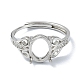 Adjustable 925 Sterling Silver Ring Components(STER-K179-20P)-2