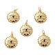 Brass Micro Pave Cubic Zirconia Pendants(ZIRC-P092-019G-RS)-1