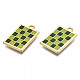 Rack Plating Alloy Checkerboard Pendants(PALLOY-S132-256B-RS)-2