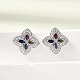 Brass Micro Pave Cubic Zirconia Stud Earrings(KK-CBA8324-25P-01)-3
