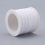 Braided Nylon Thread, DIY Material for Jewelry Making, White, 1.5mm, 100yards/roll