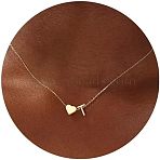 Simple Style Adjustable 316L Surgical Stainless Steel Heart and Initial Pendant Necklaces for Women, Real 14K Gold Plated, Letter T, 15.75 inch(40cm)(WG95AEF-20)