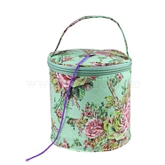 Polyester Column Yarn Storage Bags, for Portable Knitting Yarn Balls Organizer, Flower, 14x14cm(SENE-PW0017-08E)
