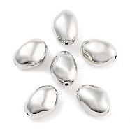 CCB Plastic Beads, Oval, Platinum, 13x9.5x8mm, Hole: 1.2mm, 862pcs/500g(CCB-S164-09P)