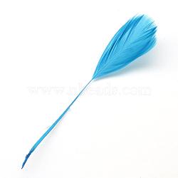 Fashion Goose Feather Costume Accessories, Deep Sky Blue, 130~190x12~38mm(FIND-Q040-21G)
