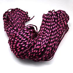 7 Inner Cores Polyester & Spandex Cord Ropes, for Rope Bracelets Making, Deep Pink, 4mm, about 109.36 yards(100m)/bundle, 420~500g/bundle(RCP-R006-016)